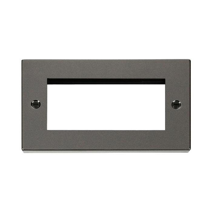 Front view of Click Deco Black Nickel 4G Euro Plate