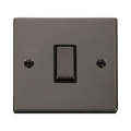 Front view of Click Deco Black Nickel 1G Light Switch