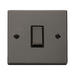 Front view of Click Deco Black Nickel 1G Light Switch