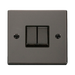 Front view of Click Deco Black Nickel 2G Light Switch