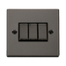 Front view of Click Deco Black Nickel 3G Light Switch