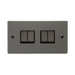 Front view of Click Deco Black Nickel 4G Light Switch