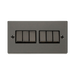 Front view of Click Deco Black Nickel 6G Light Switch