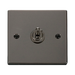 Front view of Click Deco Black Nickel 1G Toggle Switch