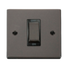 Front view of Click Deco Black Nickel 45A Cooker Switch
