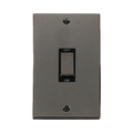 Front view of Click Deco Black Nickel 45A Cooker Switch