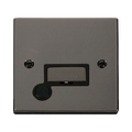 Front view of Click Deco Black Nickel 13A Unswitched Spur with Flex