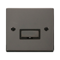 Front view of Click Deco Black Nickel 13A Unswitched Spur