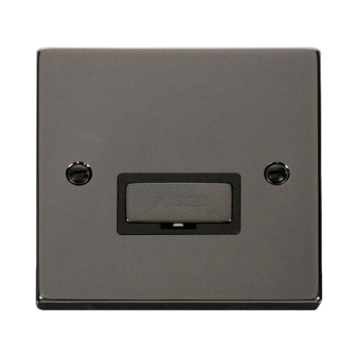 Front view of Click Deco Black Nickel 13A Unswitched Spur