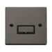 Front view of Click Deco Black Nickel 13A Unswitched Spur