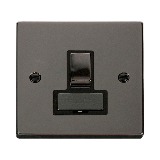 Front view of Click Deco Black Nickel 13A Switched Spur