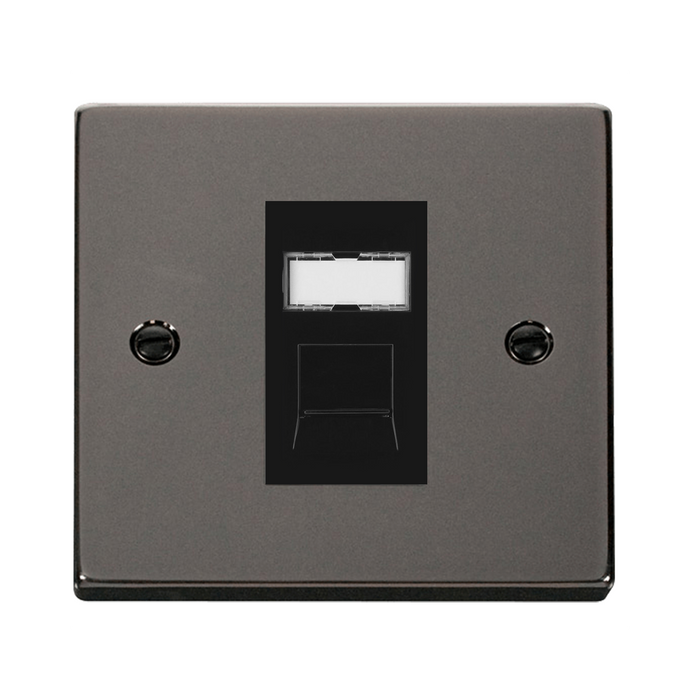 Click Deco Black Nickel Cat6 Data Socket VPBNRJ456BK