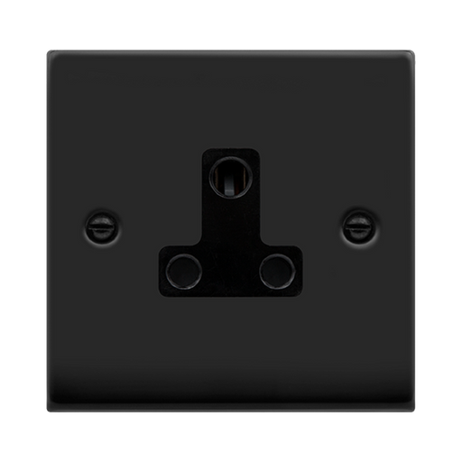 Click Deco Matt Black 5A Unswitched Socket VPMB038BK