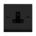 Click Deco Matt Black 5A Unswitched Socket VPMB038BK