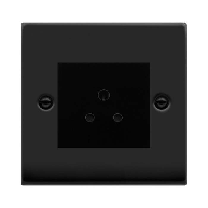 Click Deco Matt Black 5A Unswitched Socket VPMB038MBK