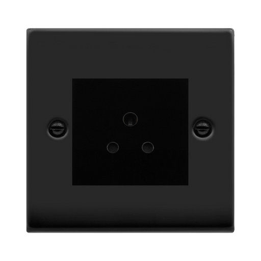 Click Deco Matt Black 5A Unswitched Socket VPMB038MBK