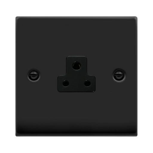 Click Deco Matt Black 2A Unswitched Socket VPMB039BK