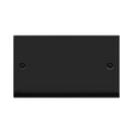 Click Deco Matt Black Double Blank Plate VPMB061