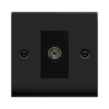 Click Deco Matt Black TV Socket VPMB065MBK