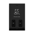 Click Deco Matt Black Shaver Socket VPMB100BK