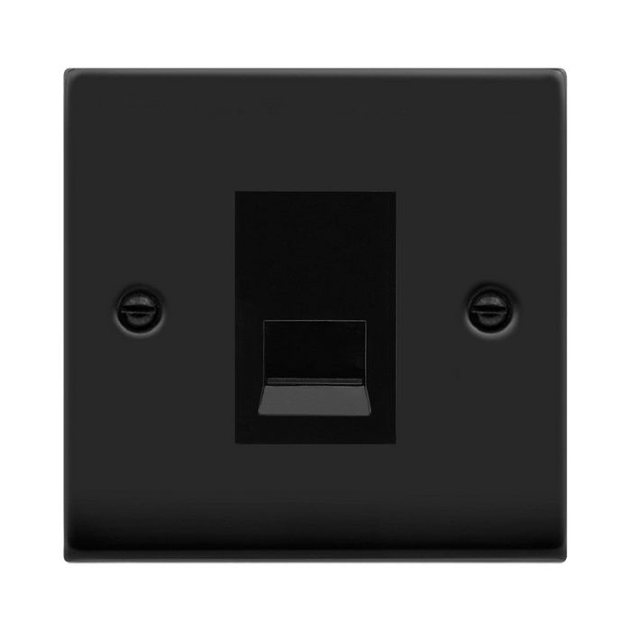 Click Deco Matt Black Master Telephone Socket VPMB120MBK