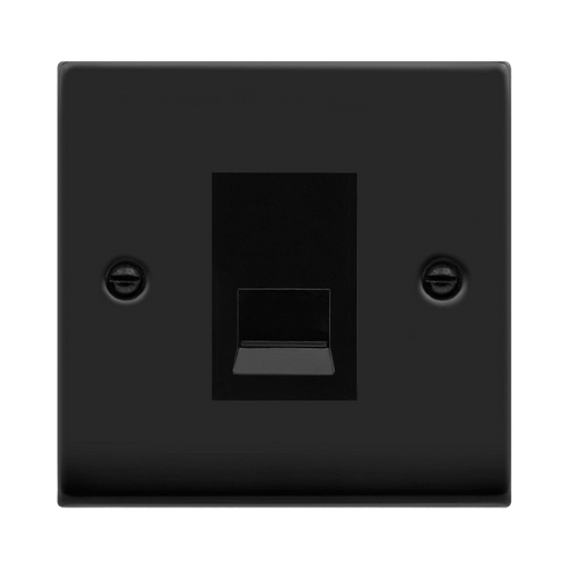 Click Deco Matt Black Master Telephone Socket VPMB120MBK