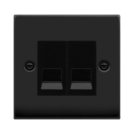 Click Deco Matt Black Double Master Telephone VPMB121MBK