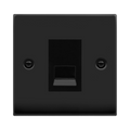 Click Deco Matt Black Slave Telephone Socket VPMB125MBK