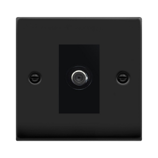Click Deco Matt Black Satellite Socket VPMB156MBK
