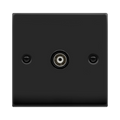 Click Deco Matt Black Isolated TV Socket VPMB158BK