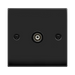 Click Deco Matt Black Isolated TV Socket VPMB158BK