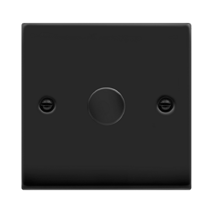 Click Deco Matt Black 1G LED Dimmer Switch VPMB161