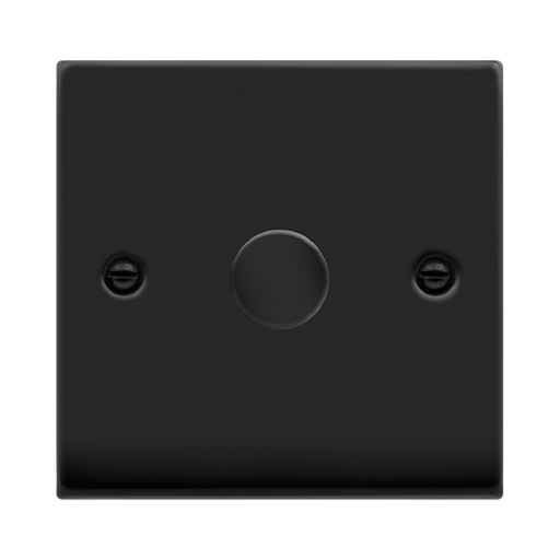 Click Deco Matt Black 1G LED Dimmer Switch VPMB161