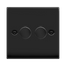 Click Deco Matt Black 2G LED Dimmer Switch VPMB162