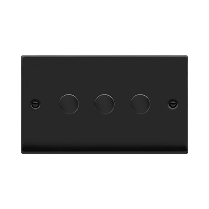 Click Deco Matt Black 3G LED Dimmer Switch VPMB163