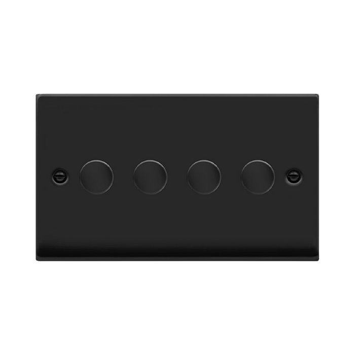 Click Deco Matt Black 4G LED Dimmer Switch VPMB164