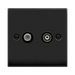 Click Deco Matt Black TV and Satellite Socket VPMB170BK - additional view