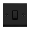 Click Deco Matt Black 1G Light Switch VPMB411BK