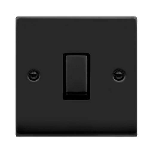 Click Deco Matt Black 1G Light Switch VPMB411BK