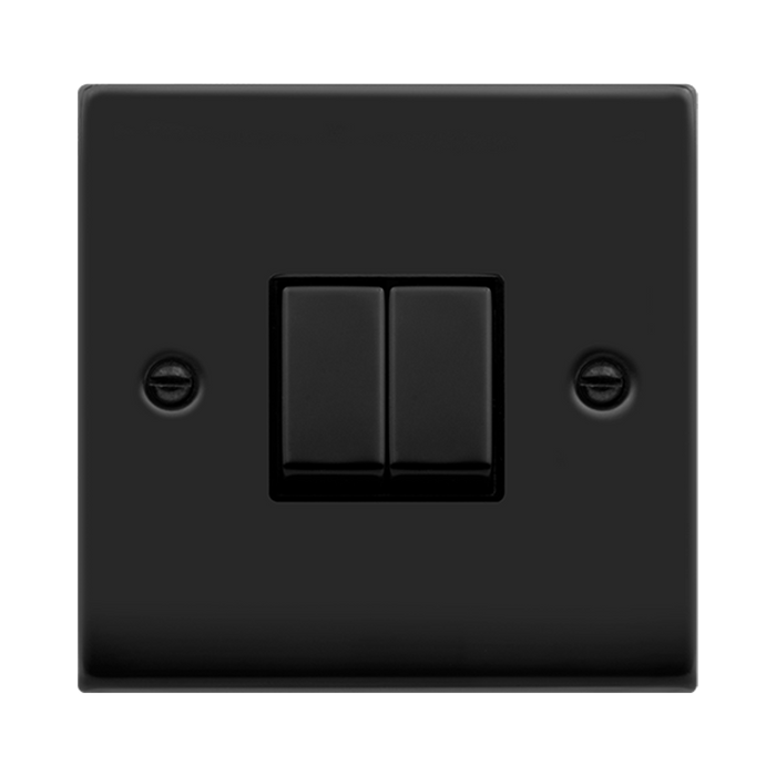 Click Deco Matt Black 2W & Intermediate Switch VPMB4125BK