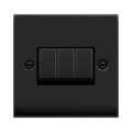 Click Deco Matt Black 3G Light Switch VPMB413BK