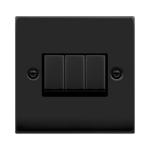 Click Deco Matt Black 3G Light Switch VPMB413BK