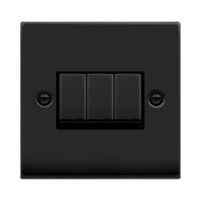 Click Deco Matt Black 3G Light Switch VPMB413BK