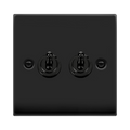 Click Deco Matt Black 2G Toggle Switch VPMB422