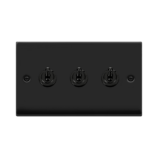 Click Deco Matt Black 3G Toggle Switch VPMB423