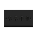 Click Deco Matt Black 4G Toggle Switch VPMB424