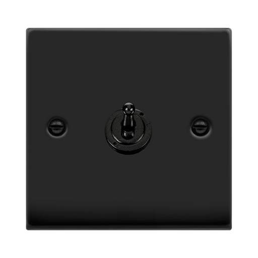 Click Deco Matt Black 1G Intermediate Toggle Switch VPMB425