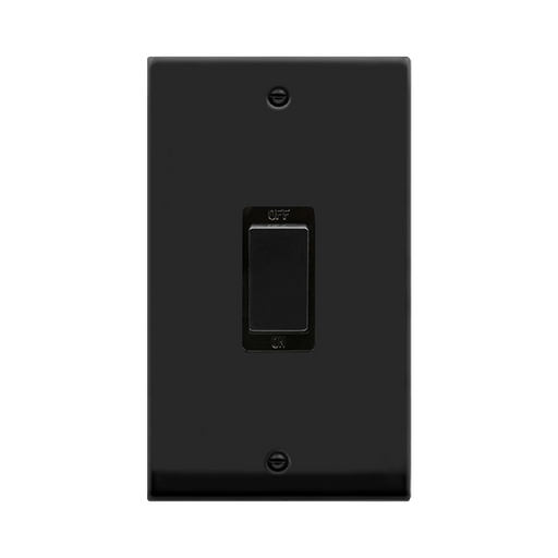 Click Deco Matt Black 45A Cooker Switch VPMB502BK