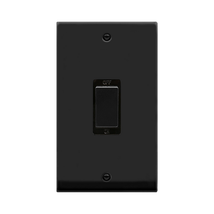 Click Deco Matt Black 45A Cooker Switch VPMB502BK