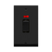 Click Deco Matt Black 45A Cooker Switch with Neon VPMB503BK